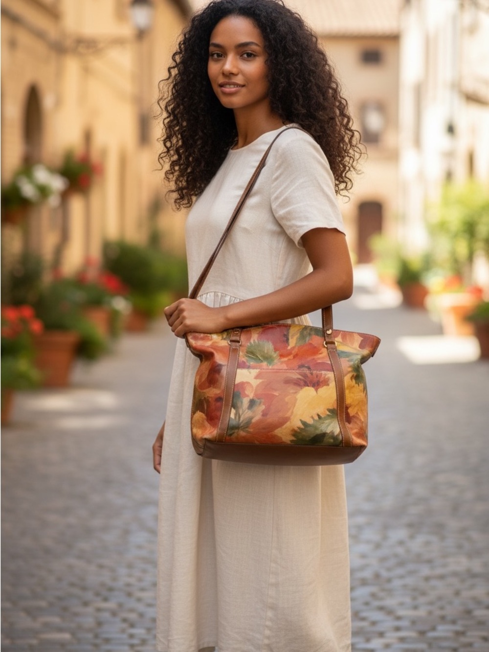Patricia Nash Tote, Wallet And Dusty. Hand Painted, Italian Leather EUC - Picture 10 of 10